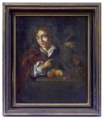 Junger Mann mit Trauben, Niederländischer Meister des 17. Jh.