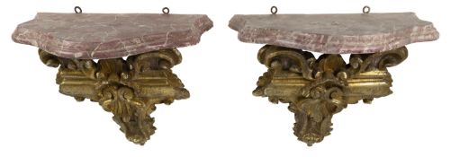 Rokokokonsolenpaar, M. 18. Jh.