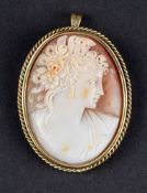 Kameebrosche, um 1900