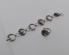 Design-Armband und Ring, Hans Sten & Karl Laine, Finnland, 1970er Jahre