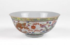 'Famille rose' bowl, China, Qianlong period, 1735-96