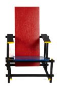 Red and Blue Chair, Kopie nach Gerrit Rietveld, 1990er