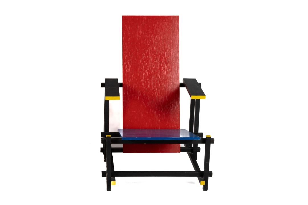 Red and Blue Chair, Kopie nach Gerrit Rietveld, 1990er