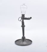 Öllampe mit Glasreservoir, 19. Jh.