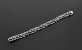 Geflochtenes Silberarmband, 2. H. 20. Jh.
