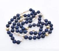 Lapislazuli-Perlen-Ketten, 20. Jh.