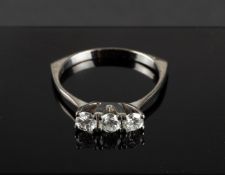 Diamant-Weißgold-Ring, 2. H. 20. Jh.