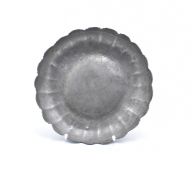 Zinnteller, sog. Erdbeerteller, 18./19. Jh.