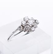 Diamant-Weißgoldring, 20. Jh.