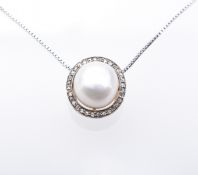 Perl-Diamant-Anhänger, um 1900