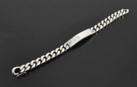 Herren-Identitätsarmband mit Gravurplatte, 20. Jh.