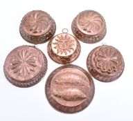 Konvolut von sechs Kupferformen, 19./20. Jh.