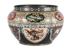 Large Cloisonné Enamel Cachepot, China, Qing Dynasty