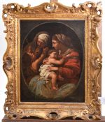 Mary and Elizabeth with Jesus and John, Italy, 2nd half of the 17th century.