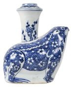 Blue and white kendi in the shape of a frog, China, Ming dynasty, Wanli period, 1573-1620