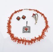 Konvolut Korallenschmuck, 20. Jh.