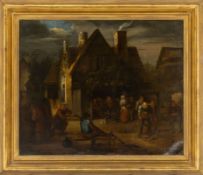 Heemskerk (Heemskerck) II, Egbert van (Attributed): Marketplace with Village Life