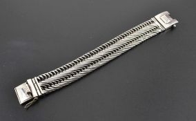Massives Silberarmband, Buddha to Buddha, 20./21. Jh.