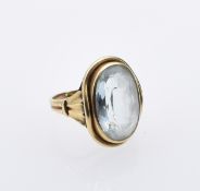 Aquamarin-Goldring, 20. Jh.