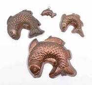 Konvolut von vier Pastetenformen, 19. u. A. 20. Jh.