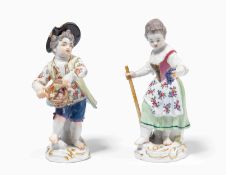 Meissen, 2 Figuren "Gärtnerkinder"