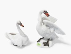 Meissen, 1 Paar Figuren "Schwäne"