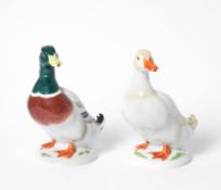 Meissen, 1 Paar Figuren "Enten"