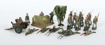 Konvolut Militärspielzeug Elastolin,