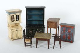 Konvolut Puppenmöbel um 1900/30, 1 x