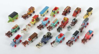 Miniatur-Gespanne und Fahrzeuge