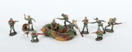 Konvolut Militärspielzeug Elastolin,