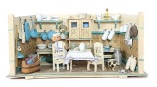 Puppenküche um 1920, Holzgehäuse,