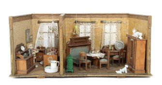 Puppenstube um 1900/20, Holzgehäuse,