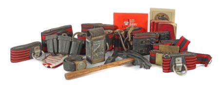 Konvolut Feuerwehrzubehör um 1900/20,