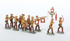 Musikzug Lineol und Elastolin, 9 x