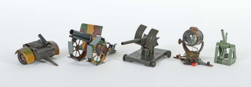 Konvolut Militärspielzeug 3 Geschütze: