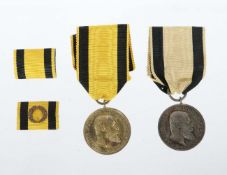 2x Tapferkeitsmedaille 1x Silber, 1x