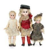 3 Puppen um 1900/20,