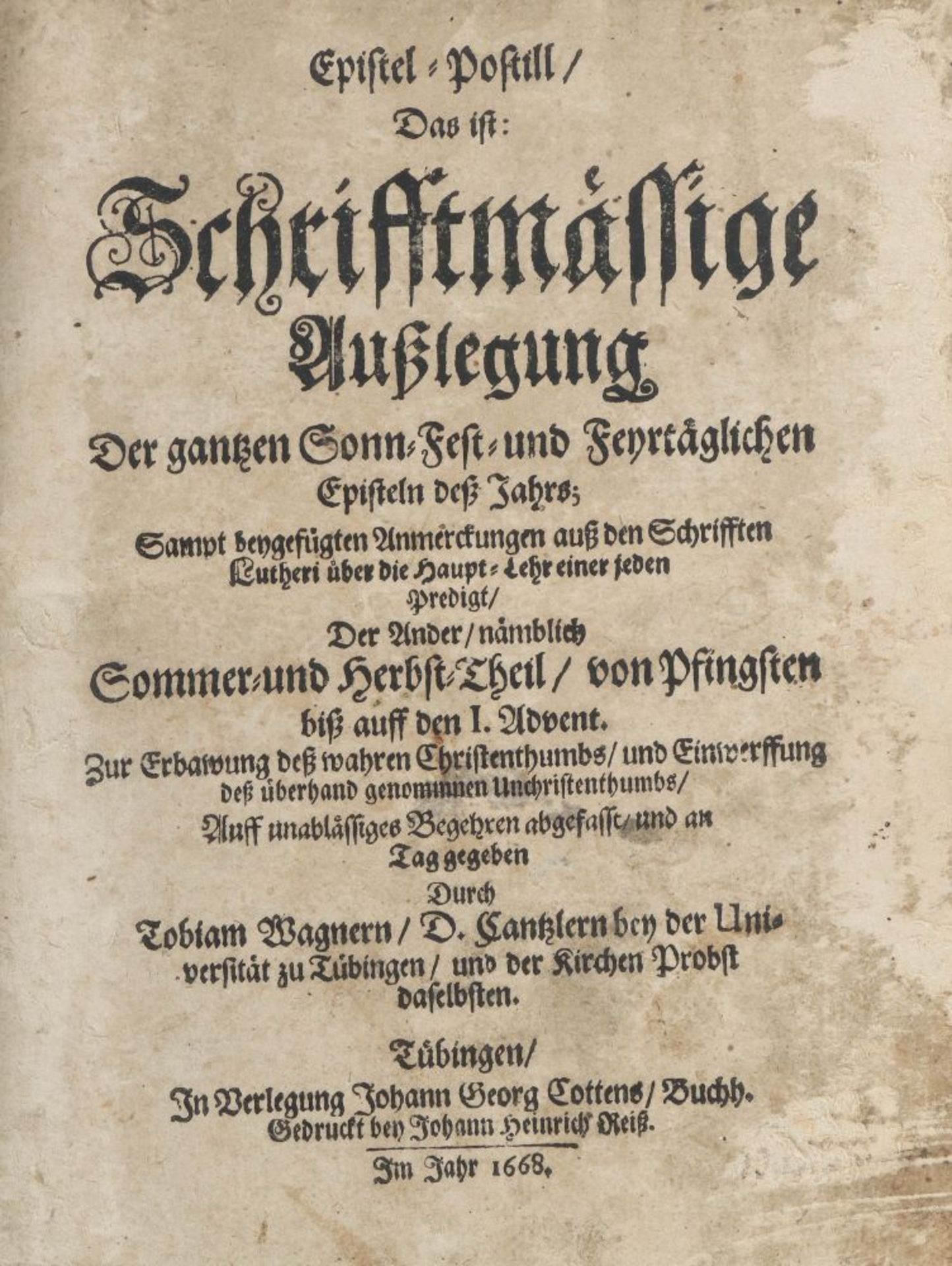 Wagner, Tobias Epistel-Postill, Das - Bild 3 aus 4