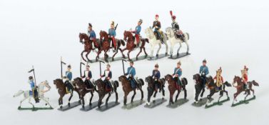 15 vollplastische Zinnfiguren wohl
