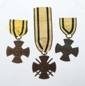 3x Wilhelmskreuz 1x mit und 2x ohne