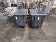 (2) Rubermade Trash Totes