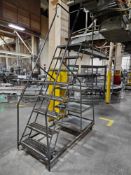 Rolling Step Ladder with built in shelving