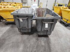 (2) Rubermade Trash Totes