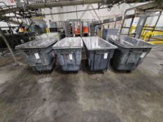 (4) Rubermade Trash Totes