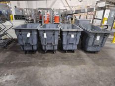 (4) Rubermade Trash Totes