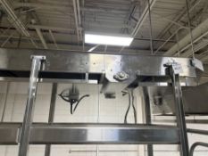 12-Foot Long Motorized Plastic Mesh Conveyor