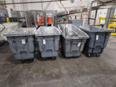 (4) Rubermade Trash Totes