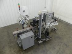 Label-Aire 3111NV 3 Head Wipe-On Pressure Labeler