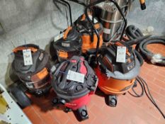 Lot of 5 Shop Vacs